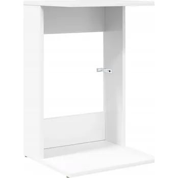 Konferenční stolek Odkládací stolek bílý 40 x 38 x 62,5 cm Materiál: dřevotříska