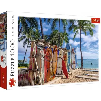 Puzzle 10742 TREFL PUZZLE 1000 dílků. PLÁŽ WAIKIKI, HAVAJ
