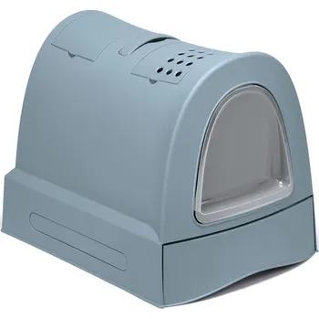 Hračka pro kočku Imac Zuma krytý záchod pro kočku - modrý