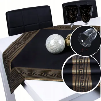 Prostěradlo Bieżnik černý, zlatý 80 x 80 cm