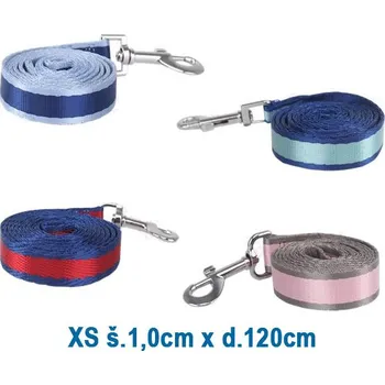 Vodítko pro psa Vodítko Nobleza pruhované XS (š. 1,0 cm x d. 120 cm) Barva: Modrá