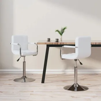 Jídelní židle Židle VidaXL umělá kůže bílá 2 ks