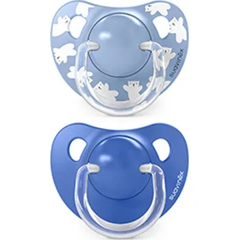 dudlíky Suavinex Dudlík anatomický silikon Wild & Free 6-18 m 2 ks Modrý