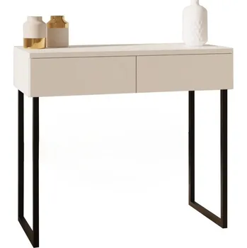 Toaletní stolek Toaletní Stolek umeblujsie bílý 80 x 76 x 35 cm