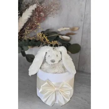 plenkový dort Mini plenkový dort s chrastítkem - krémový