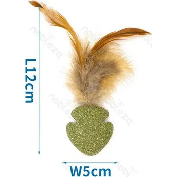 Hračka pro kočku Hračka pro kočku Nobleza - přírodní catnip s peříčkem 12cm