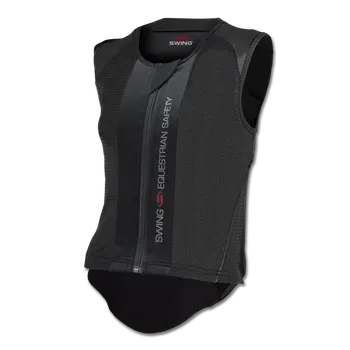 Jezdecká bezpečnostní vesta SWING Bezpečnostní jezdecká vesta flexibilní P06 Barva: Černá, Velikost: S