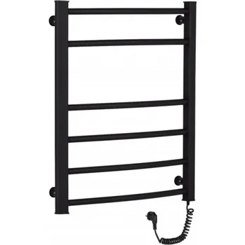 Radiátor CERANO - Elektrický sušák ručníků Luca - 97 W - černá matná - 660x550 mm