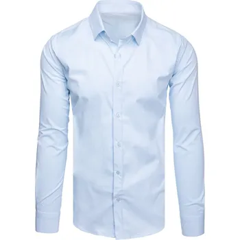 Pánská móda Pánská elegantní košile Dstreet DX2590 - výprodej Barva: Modrá - světle, Velikost: XL