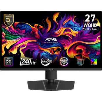 Monitor MSI MAG/271QP QD-OLED X24/26,5"/QD-OLED/QHD/240Hz/0,03ms/Černá/3R