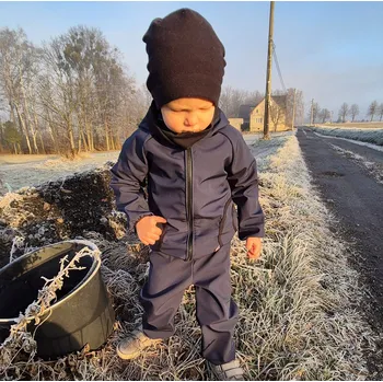 Dívčí bunda Yháček Softshellová bunda s beránkem Yháček, Navy Velikost: 128