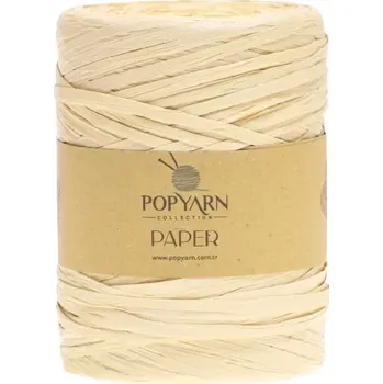 Příze POPYARN Papírová příze Paper B522 - žlutá, 250g 360m
