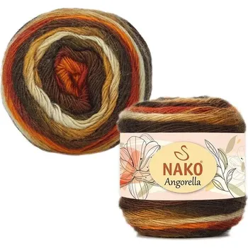 Příze Nako Pletací příze Nako Angorella 87534 - oranžovohnědá