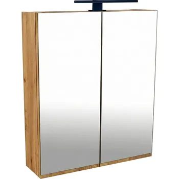 Koupelnový nábytek BPS-koupelny Zrcadlová skříňka Atica GO 70 ZS LED-B s osvětlením Any LED 30 B, černá