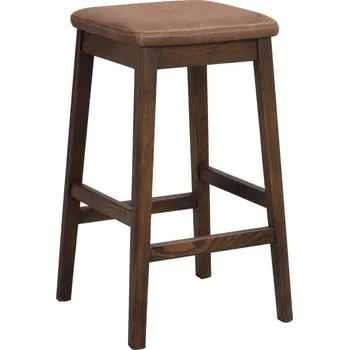 Barová židle Rowico Hnědá kožená barová židle LIVEMORE 68 cm