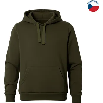 Dívčí mikina ZÁHOŘÍ Rudel ZÁHOŘÍ Dětská mikina s kapsou a kapucí - zelená Velikost: 110