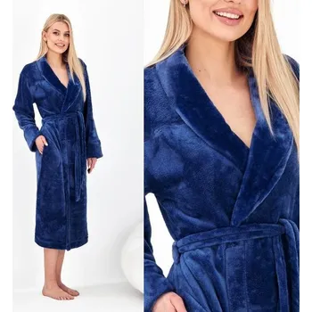 Dámský župan Dámský fleecový župan LL 2591 Navy Elegant - XL