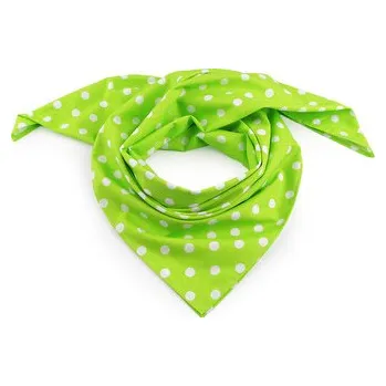 Šátek Bavlněný šátek s puntíky 70x70 cm - 1 ks - 7 zelená sv.