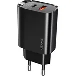 Síťová nabíječka USAMS T35 20W s USB‑C a USB, PD 3.0 a QC 3.0 rychlé nabíjení