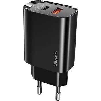 Síťová nabíječka USAMS T35 20W s USB‑C a USB, PD 3.0 a QC 3.0 rychlé nabíjení