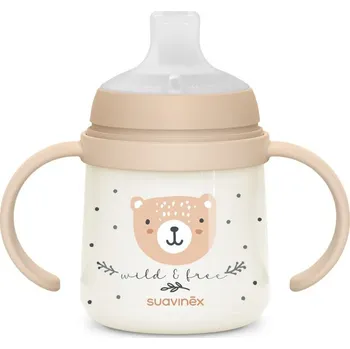 Suavinex První láhev s oušky Wild & Free 150 ml Hnědá