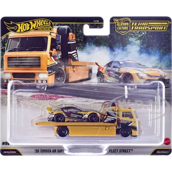 auto na autodráhu Hot Wheels Premium Car Culture Team Transport 20 Toyota GR Supra a Fleet Street