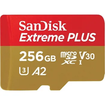 Paměťová karta SanDisk Extreme PLUS/micro SDXC/256GB/UHS-I U3 / Class 10/+ Adaptér SDSQXBD-256G-GN6MA