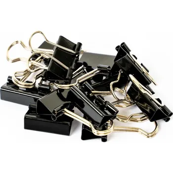 Kancelářská sponka Klipy na dokumenty 41mm, 12 ks - černé