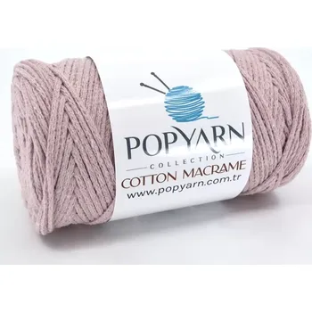 Příze POPYARN Příze Cotton Macrame B009 - starorůžová, 250g 190m
