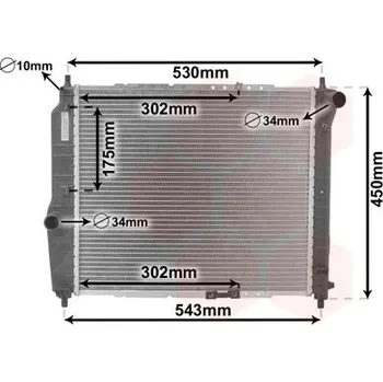 Chladič motoru Chladič, chlazení motoru VAN WEZEL 81002066