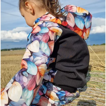 Chlapecká bunda Yháček Softshellová bunda Yháček, podzim, Pastelové lístky Velikost: 104