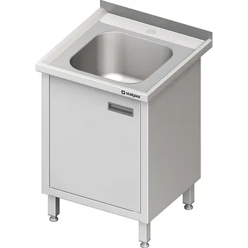 Dětský stůl STALGAST Stůl s jednokomorovým dřezem, křídlové dveře 500x700x850 mm | STALGAST, 980717050