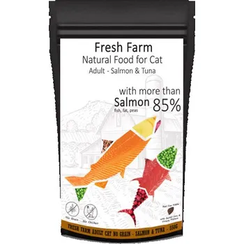 Krmivo pro kočku Fresh Farm No Grain Adult Cat - losos a tuňák 550 g