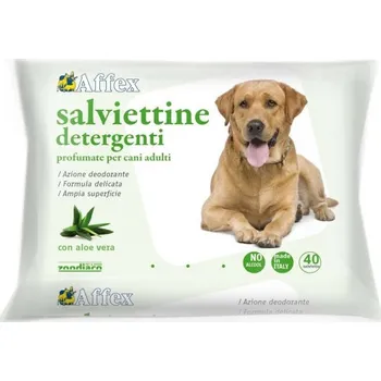 Kosmetika pro psa Zoodiaco Vlhčené utěrky Affex - Aloe Vera pro psy 40ks