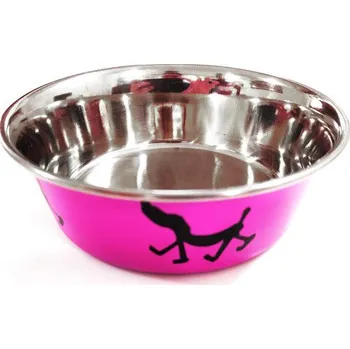 Miska pro psa Nerezová miska Nobleza XS - Cartoon design Barva: Růžová
