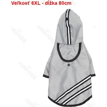 Obleček pro psa Reflexní pláštěnka pro psa Nobleza 6XL 80 cm Barva: Šedá