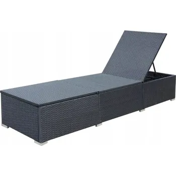 Zahradní lehátko VidaXL černé plast Lehátko