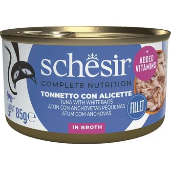 Krmivo pro kočku Schesir Cat C&B Wet Adult - Tuniak s ančovičkami vo vývare 85g