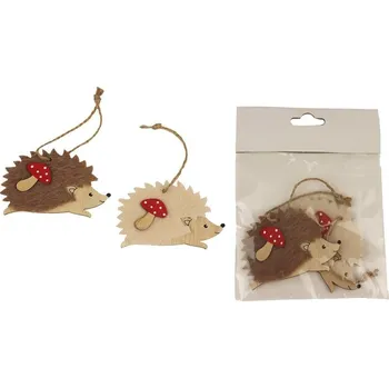 Dekorace ježek, 2 ks D4345