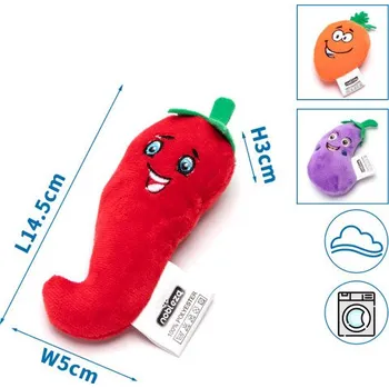 Hračka pro psa Plyšová hračka Nobleza - Mix zeleniny 14,5 cm Barva: Fialová