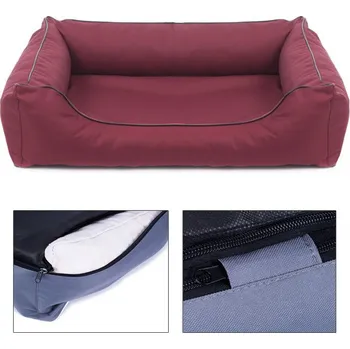 Pelíšek pro psa Ani - pet Sofa Valencia Pelíšek Standard - bordó barva Velikost: 65 x 50cm