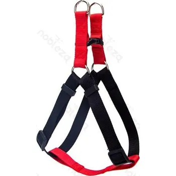 Postroj pro psa Postroj Nobleza dvoubarevný M (š. 2,0 cm x d. 40-60 cm) Barva: Červená