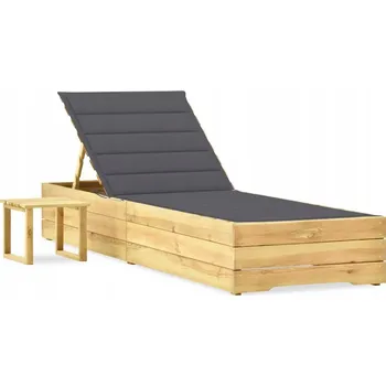 Zahradní lehátko Sada zahradního nábytku dřevěná VidaXL zelená 3 ks