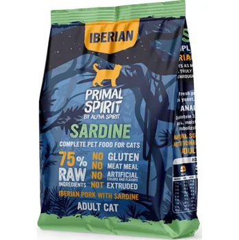 Krmivo pro kočku Alpha Spirit Primal Spirit Iberian Adult Cat 75% Sardine 1 kg