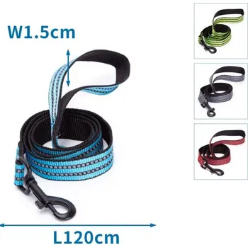 Vodítko pro psa Vodítko Nobleza reflexní S (š.1,5 cm x d.120 cm) Barva: Tyrkysová