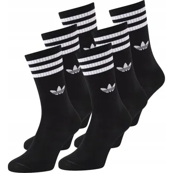 Pánské ponožky Pánské Ponožky ADIDAS AD181003Y-Q12 černé Bavlna 3 páry, VEL 36-40