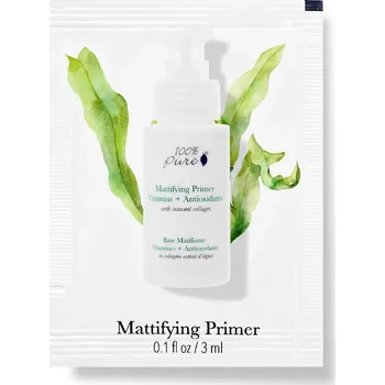 Podkladová báze na tvář 100% Pure Vzorek Matující báze pod make-up s kolagenem z mořských řas 3 ml