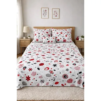 Povlečení Francouzské bavlněné povlečení - Geometrické květiny-Sale