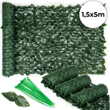 umělá květina MultiGarden Umělý živý plot z břečťanu 3 ks. 500x150 cm zelený