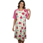 Benter Dámská bavlněná noční košile s krátkým rukávem ADELA Barva: Růžová, Velikost: M